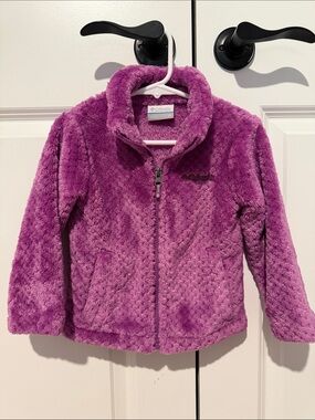 Columbia Fire Side Sherpa Full Zip Jacket- Purple- Toddler 3T